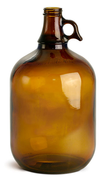 128 Oz1 Gal Amber Glass Bottle Jug Round Liquid Storage Light Sensitive Container With Cap