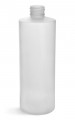 16 oz Plastic Natural HDPE Cylinder Bottle 24/410 Neck (No Cap)