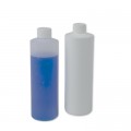 16 oz Plastic HDPE Cylinder Bottle Natural with White Cap