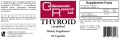 Thyroid New Zealand Bovine 60 Caps Cardiovascular Research/Ecological Formulas